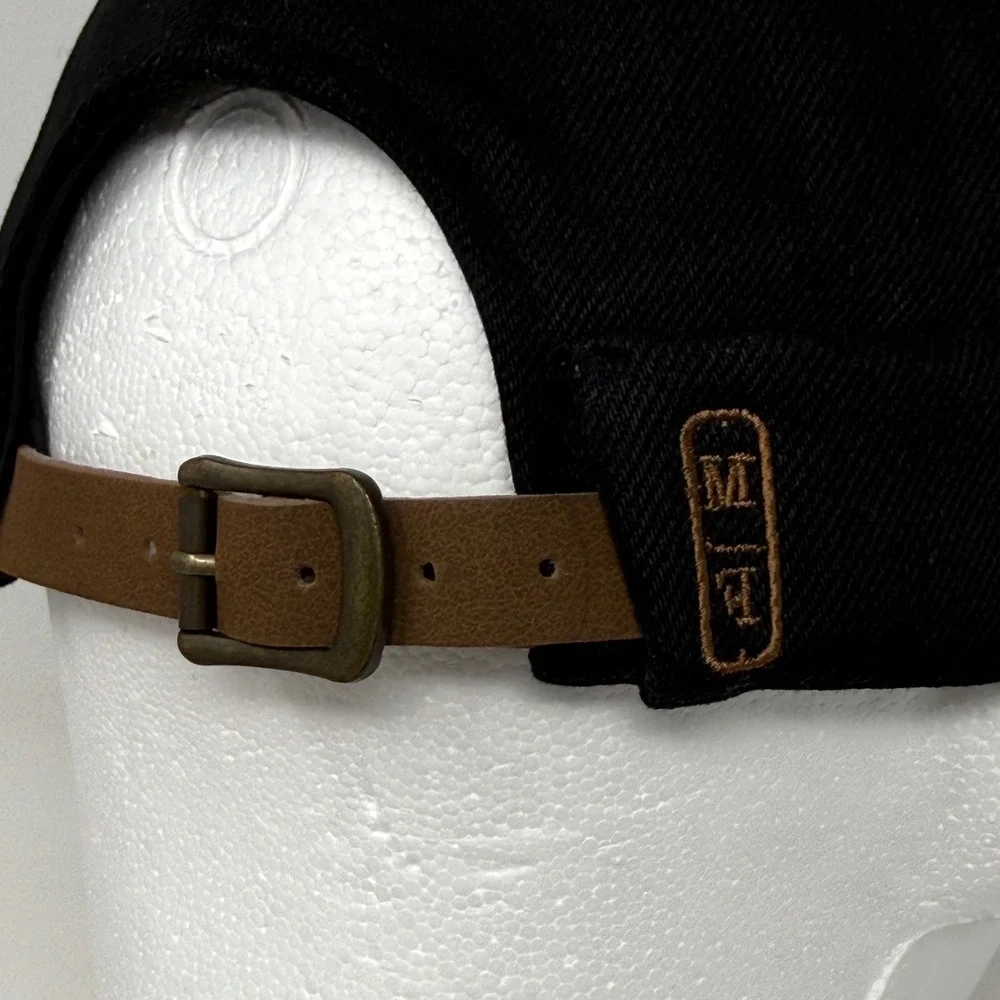 Monoflow Heritage‎ Black Brimless Docker Cap Adjustable Strapback Miki Hat